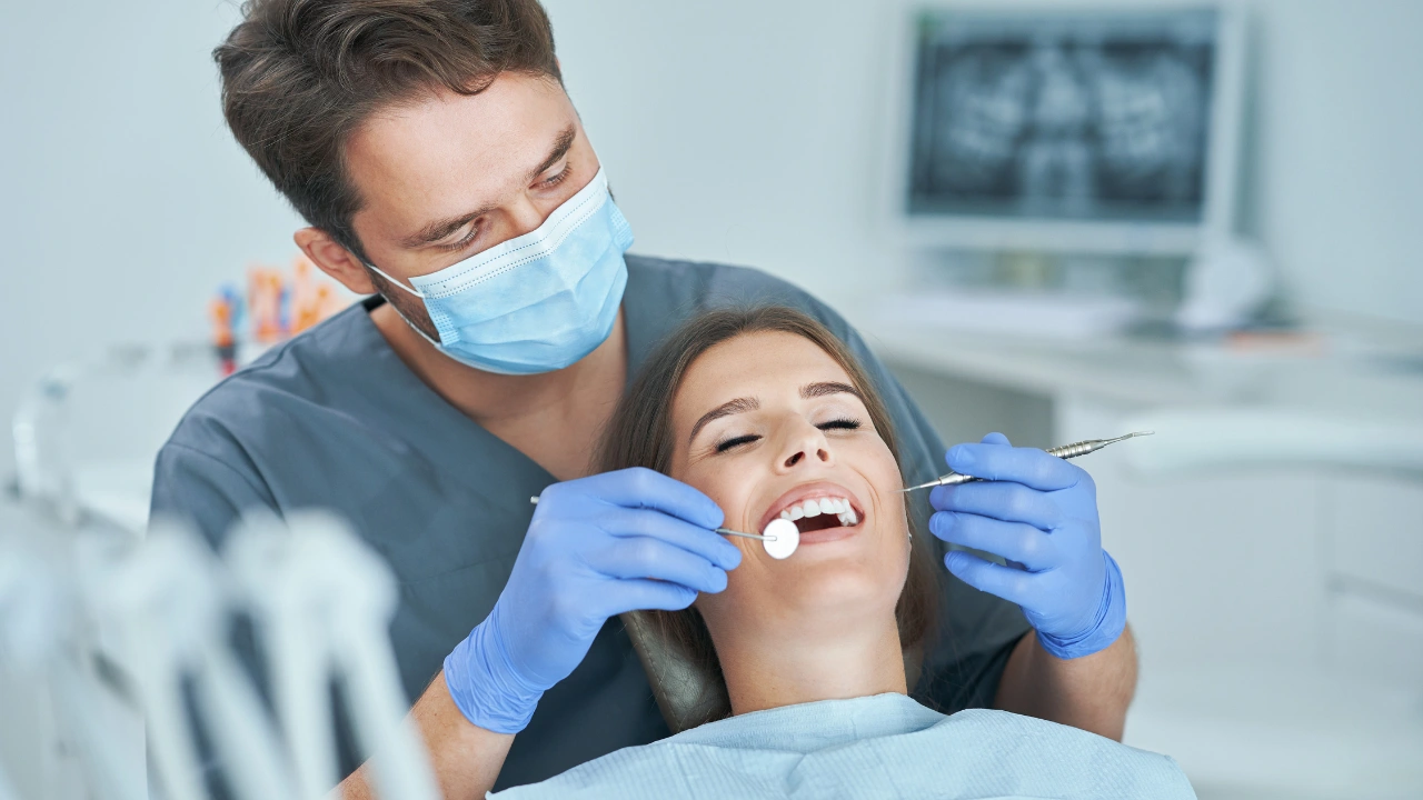 Dentists working